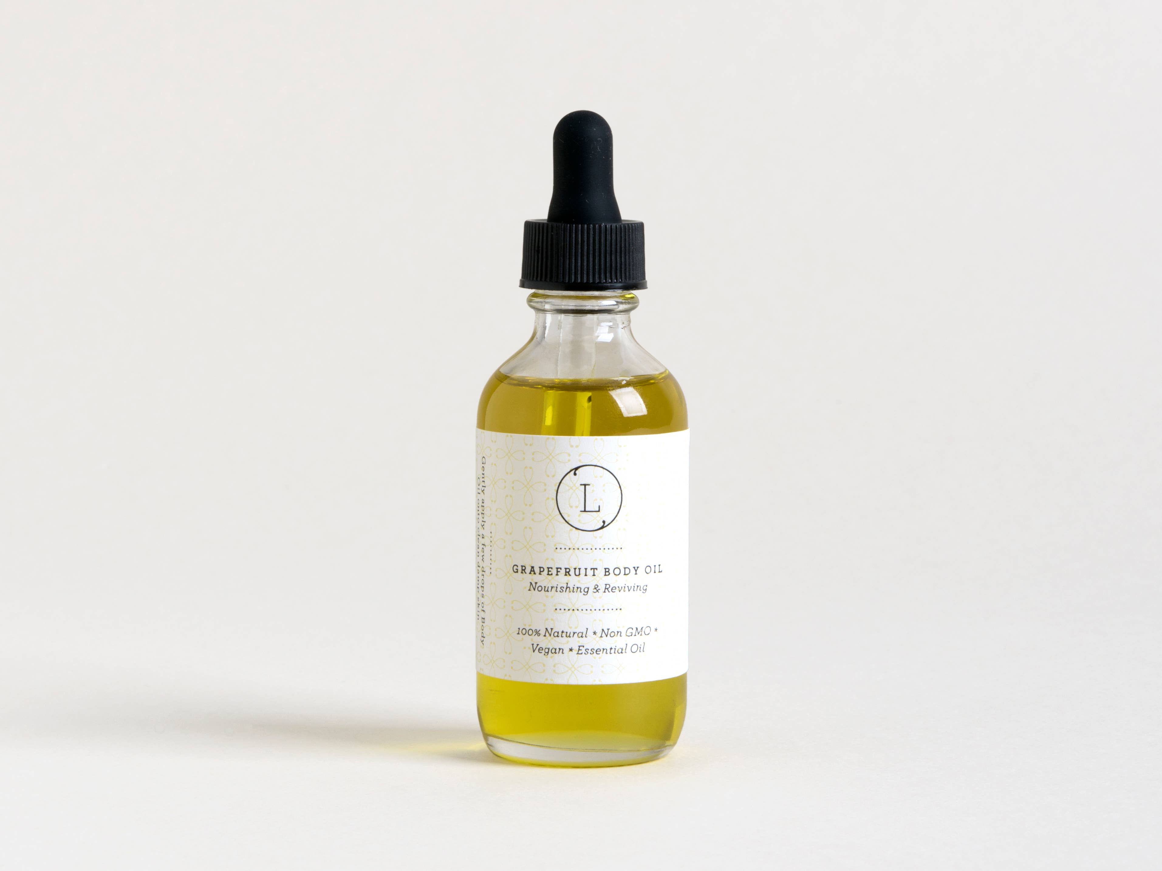 Grapefruit Body Oil With Essential-100% natural 2oz: Yellow