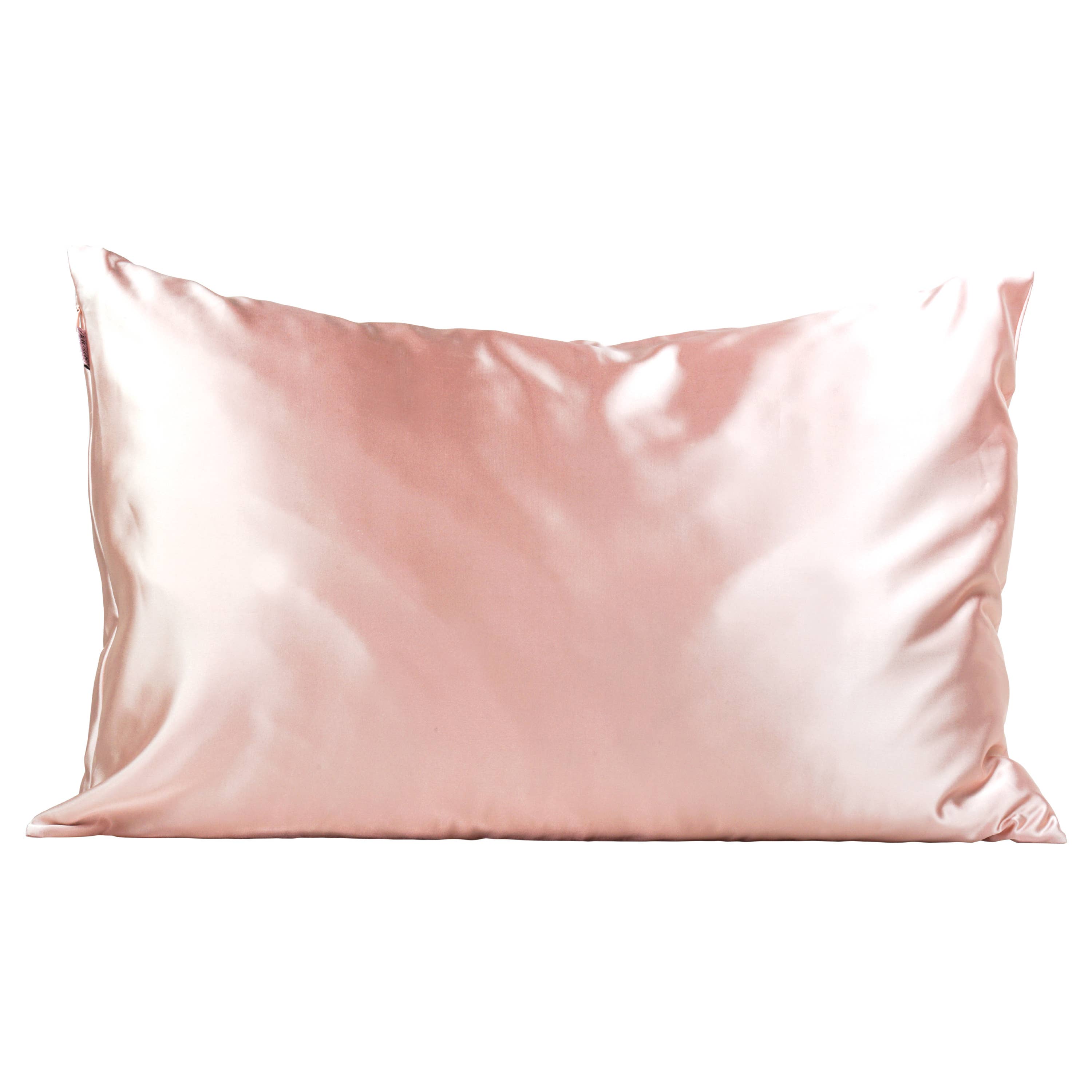 Kitsch Blush Satin Pillowcase - Blush Pink: Luxurious sleep with blush pink satin pillowcase for smoother hair & skin.